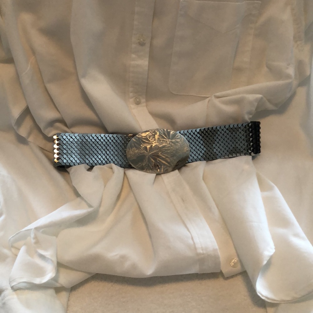 Vintage Silver-Metal Scale Belt